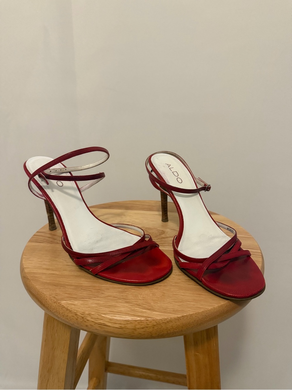ALDO Red Strappy High Heel Sandals EU 37 US 7 Women’s